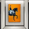 Modern entrance hall decorative paintings, light luxury soft decoration murals, orange Ma Yinglun-style restaurant oil paintings, Nordic-style living room wall hangings Specification image